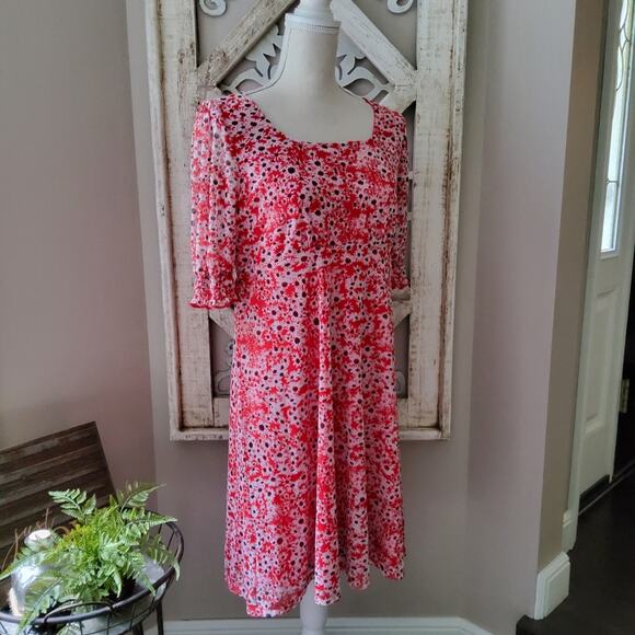 Skye’s The Limit Women's Ravello Floral Shift Smocked Midi Dress Daisy Flower - Picture 1 of 9